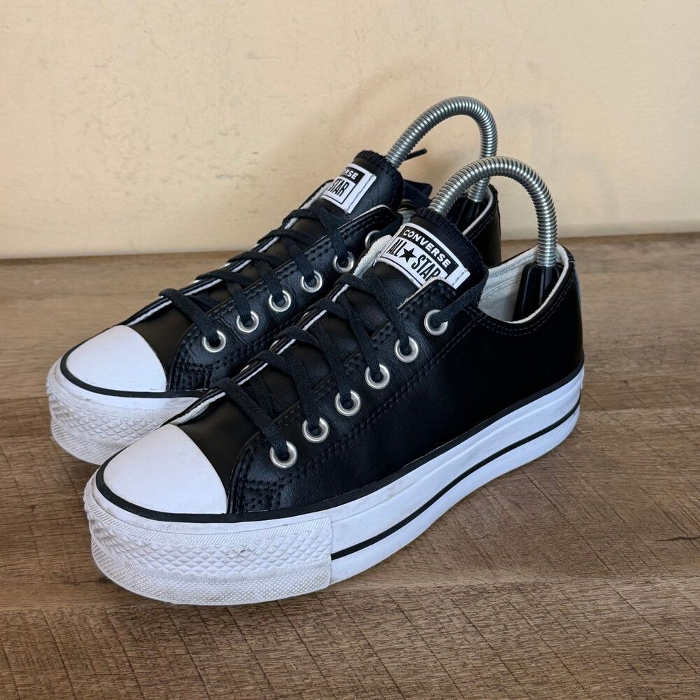 Converse Chuck Taylor All Star Lift Platform Leather Low sneakers size 6 shoes